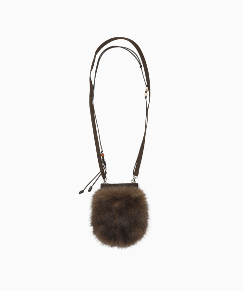 OHESHIO（オヘシオ）の「BEADS FUR MINI BAG, BROWN（ショルダーバッグ・レディース・その他・FREE）」の3枚目の写真