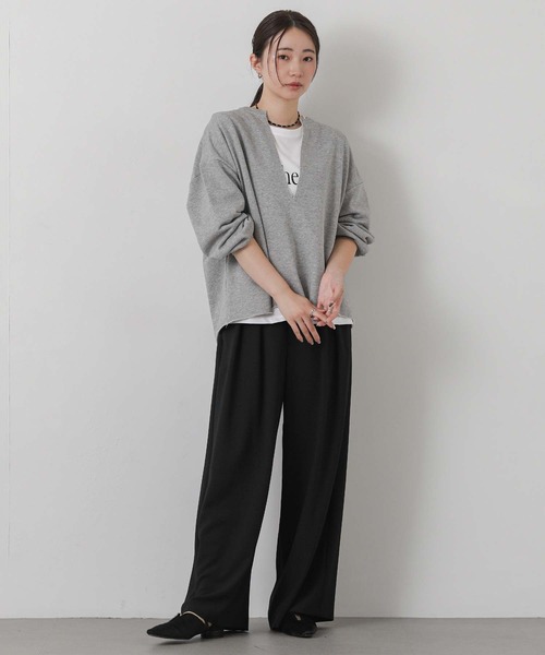 Gready Brilliant(グレディブリリアン)の「裏毛キーネックカットソー(その他トップス・レディース・トップグレー/モカ・38)」の11枚目の写真