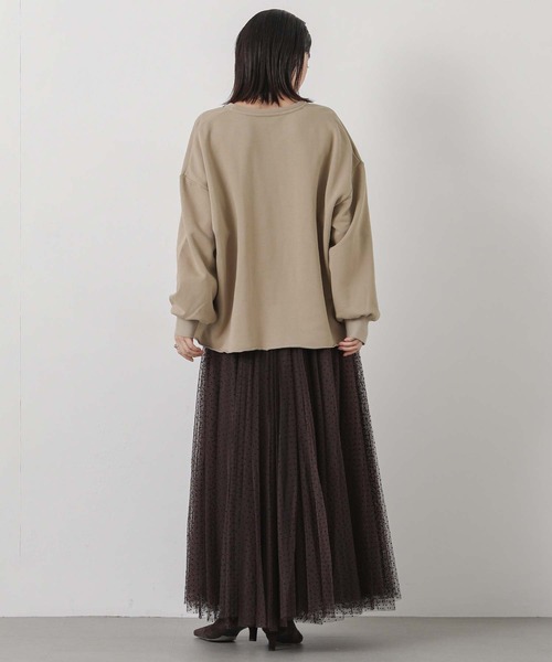 Gready Brilliant(グレディブリリアン)の「裏毛キーネックカットソー(その他トップス・レディース・トップグレー/モカ・38)」の5枚目の写真