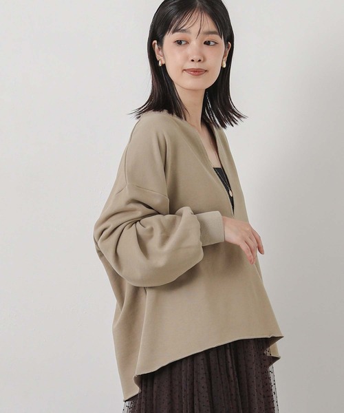 Gready Brilliant(グレディブリリアン)の「裏毛キーネックカットソー(その他トップス・レディース・トップグレー/モカ・38)」の8枚目の写真