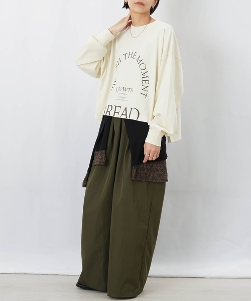 LUCA/LADY LUCK LUCA(ルカ/レディラックルカ)の「LC/LLL ピグメントロゴロンT(Tシャツ/カットソー・レディース・ブラウン/パープル/オフホワイト/グレー・FREE)」の13枚目の写真