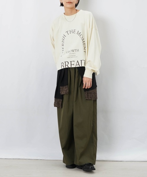 LUCA/LADY LUCK LUCA(ルカ/レディラックルカ)の「LC/LLL ピグメントロゴロンT(Tシャツ/カットソー・レディース・ブラウン/パープル/オフホワイト/グレー・FREE)」の14枚目の写真