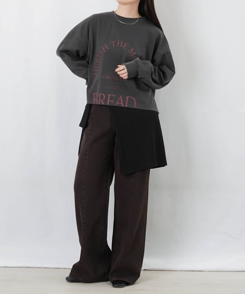 LUCA/LADY LUCK LUCA(ルカ/レディラックルカ)の「LC/LLL ピグメントロゴロンT(Tシャツ/カットソー・レディース・ブラウン/パープル/オフホワイト/グレー・FREE)」の10枚目の写真