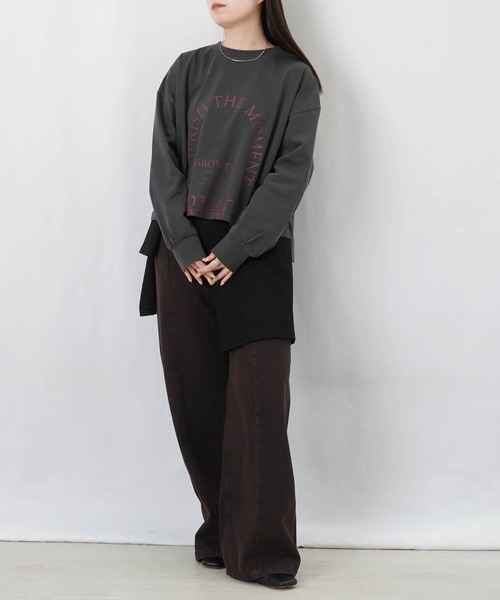 LUCA/LADY LUCK LUCA(ルカ/レディラックルカ)の「LC/LLL ピグメントロゴロンT(Tシャツ/カットソー・レディース・ブラウン/パープル/オフホワイト/グレー・FREE)」の11枚目の写真