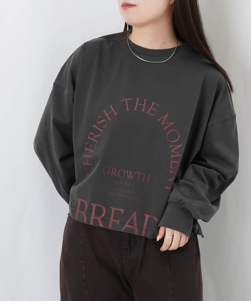 LUCA/LADY LUCK LUCA(ルカ/レディラックルカ)の「LC/LLL ピグメントロゴロンT(Tシャツ/カットソー・レディース・ブラウン/パープル/オフホワイト/グレー・FREE)」の6枚目の写真