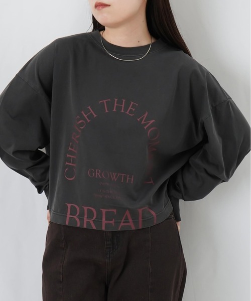 LUCA/LADY LUCK LUCA(ルカ/レディラックルカ)の「LC/LLL ピグメントロゴロンT(Tシャツ/カットソー・レディース・ブラウン/パープル/オフホワイト/グレー・FREE)」の5枚目の写真