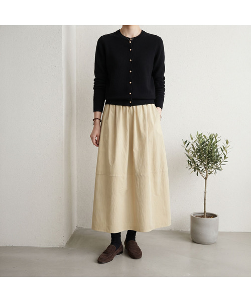 MAIA(マイア)の「冬のボリュームスカート(バラクラバ付き)(スカート・レディース・アイボリー/ベージュ/カーキ/チャコールグレー/ブラック/ブラウン・LARGE/MEDIUM)」の5枚目の写真