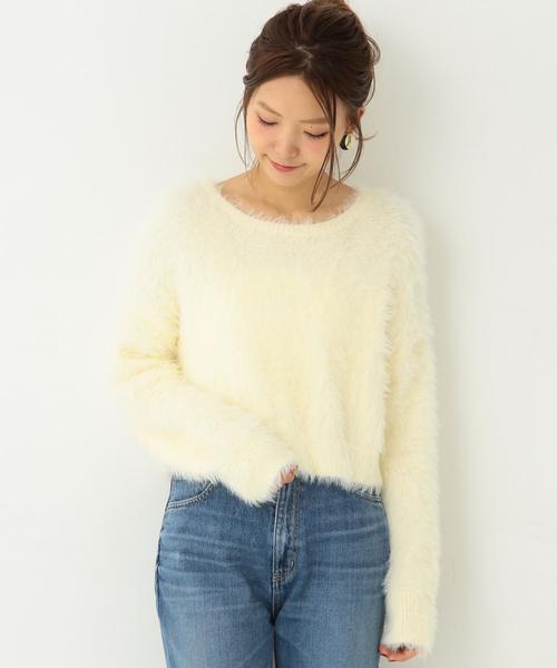 Another Edition（アナザーエディション）の「フェザーヤーンニットプルオーバー/ AEBFC Ny フェザーヤーン KNIT PO（ニット/セーター・レディース・ホワイト/ダークグリーン/ピンク・フリー）」の16枚目の写真