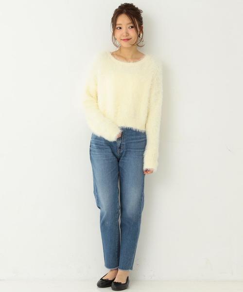 Another Edition（アナザーエディション）の「フェザーヤーンニットプルオーバー/ AEBFC Ny フェザーヤーン KNIT PO（ニット/セーター・レディース・ホワイト/ダークグリーン/ピンク・フリー）」の17枚目の写真