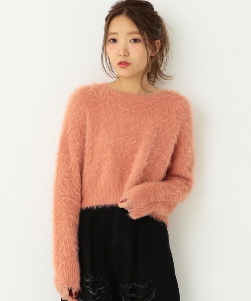 Another Edition（アナザーエディション）の「フェザーヤーンニットプルオーバー/ AEBFC Ny フェザーヤーン KNIT PO（ニット/セーター・レディース・ホワイト/ダークグリーン/ピンク・フリー）」の10枚目の写真