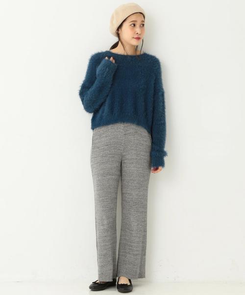 Another Edition（アナザーエディション）の「フェザーヤーンニットプルオーバー/ AEBFC Ny フェザーヤーン KNIT PO（ニット/セーター・レディース・ホワイト/ダークグリーン/ピンク・フリー）」の5枚目の写真