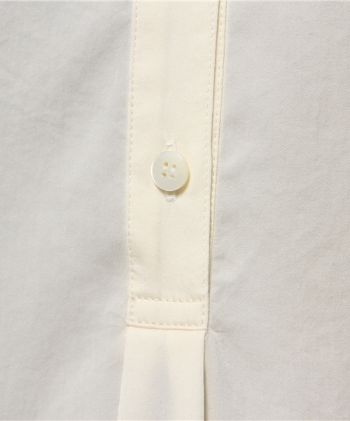 BLACK BY MOUSSY(ブラックバイマウジー)の「No collar long SH(シャツ/ブラウス・レディース・ブラウン/オフホワイト/ネイビー・FREE)」の14枚目の写真