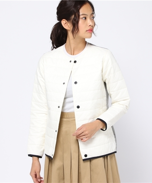 SHIPS Days（シップスデイズ）の「【SN】super natural:コンビ キルト ブルゾン（ブルゾン・レディース・ホワイト/ネイビー・X-SMALL/SMALL/MEDIUM）」の2枚目の写真