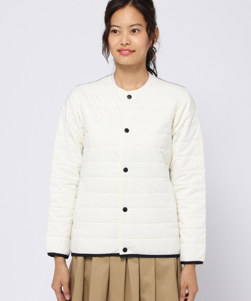 SHIPS Days（シップスデイズ）の「【SN】super natural:コンビ キルト ブルゾン（ブルゾン・レディース・ホワイト/ネイビー・X-SMALL/SMALL/MEDIUM）」の6枚目の写真