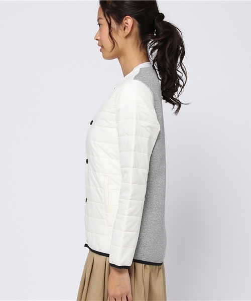 SHIPS Days（シップスデイズ）の「【SN】super natural:コンビ キルト ブルゾン（ブルゾン・レディース・ホワイト/ネイビー・X-SMALL/SMALL/MEDIUM）」の7枚目の写真