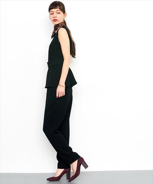 ADAM ET ROPE'（アダムエロペ）の「ドビーダブルクロスロンパース（つなぎ/オールインワン・レディース・マスタード/ブラック・36/38）」の16枚目の写真