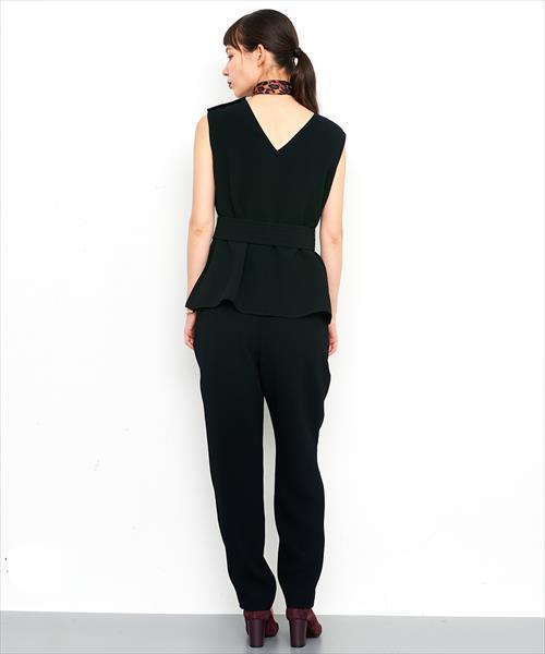 ADAM ET ROPE'（アダムエロペ）の「ドビーダブルクロスロンパース（つなぎ/オールインワン・レディース・マスタード/ブラック・36/38）」の17枚目の写真