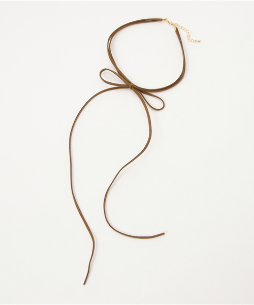 WEGO(ウィゴー)の「WEGO/ロングリボンテープチョーカー(チョーカー・レディース・ワイン/ブラック/ブラウン・FREE)」の2枚目の写真