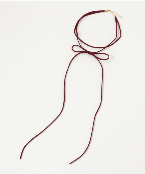 WEGO(ウィゴー)の「WEGO/ロングリボンテープチョーカー(チョーカー・レディース・ワイン/ブラック/ブラウン・FREE)」の3枚目の写真