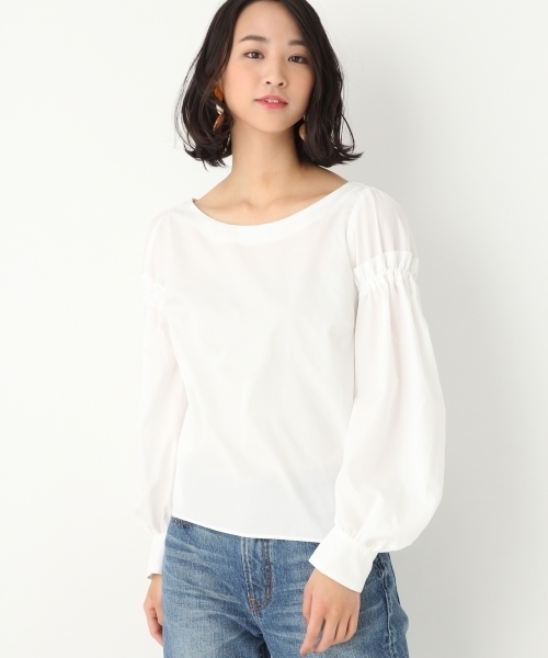 A part by(アパートバイ)の「Cフリルパフソデブラウス 751529 (シャツ/ブラウス・レディース・ブラック/ホワイト・FREE)」の1枚目の写真