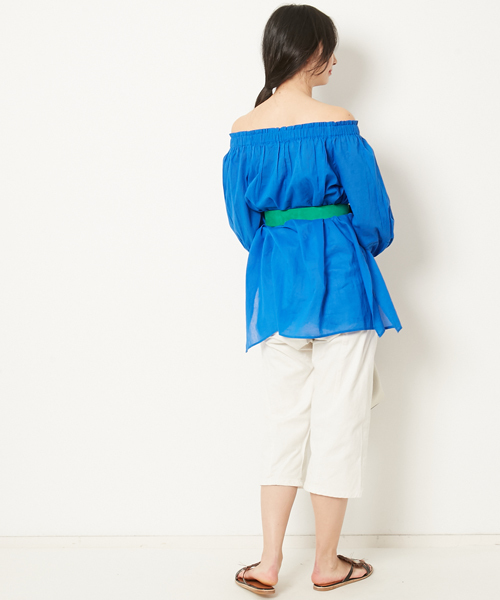 AMERICAN RAG CIE（アメリカンラグシー）の「AMERICAN RAG CIE 2WAYコットンボイル オフショルダー ブラウス【WEB限定】（シャツ/ブラウス・レディース・ブラック/ロイヤルブルー/オレンジ・FREE）」の18枚目の写真