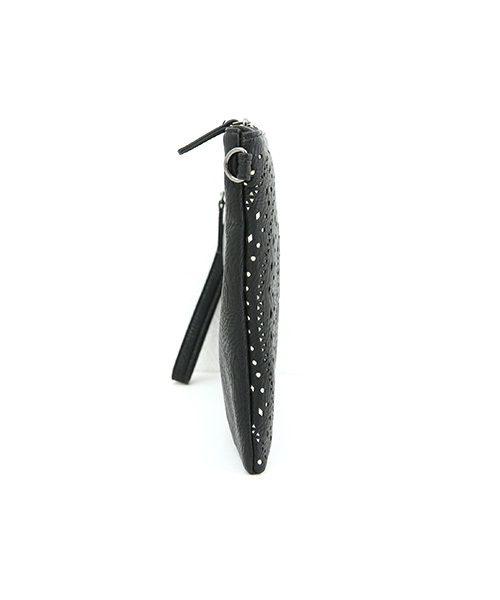 Luz Llena (NEY)（ラズレナニー）の「[2way]フェイクレザーパンチングクラッチバッグ（クラッチバッグ・レディース・ホワイト/ブラック・ﾌﾘ-）」の5枚目の写真