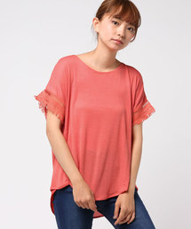 袖フリンジフェイクレイヤード