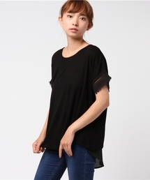 袖フリンジフェイクレイヤード