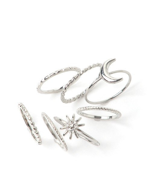 Queite ケイト の 月と太陽モチーフのセットリング リング Wear