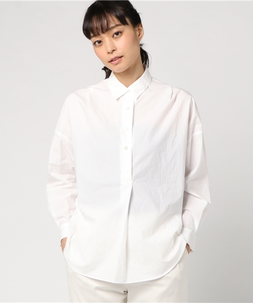 SHIPS（シップス）の「コットンタイプライタービックシャツ（シャツ/ブラウス・レディース・オフホワイト/オリーブ/ピンク・ONE SIZE）」の11枚目の写真