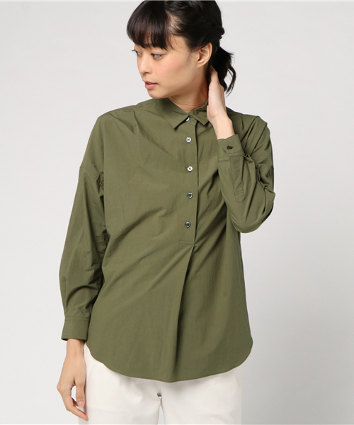 SHIPS（シップス）の「コットンタイプライタービックシャツ（シャツ/ブラウス・レディース・オフホワイト/オリーブ/ピンク・ONE SIZE）」の12枚目の写真