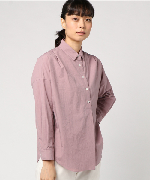 SHIPS（シップス）の「コットンタイプライタービックシャツ（シャツ/ブラウス・レディース・オフホワイト/オリーブ/ピンク・ONE SIZE）」の13枚目の写真