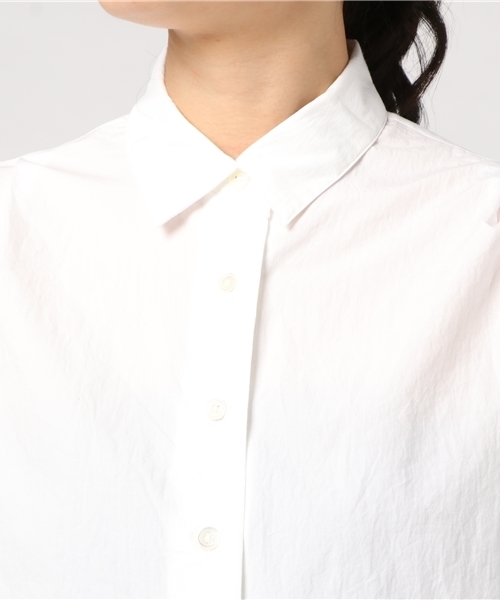 SHIPS（シップス）の「コットンタイプライタービックシャツ（シャツ/ブラウス・レディース・オフホワイト/オリーブ/ピンク・ONE SIZE）」の8枚目の写真