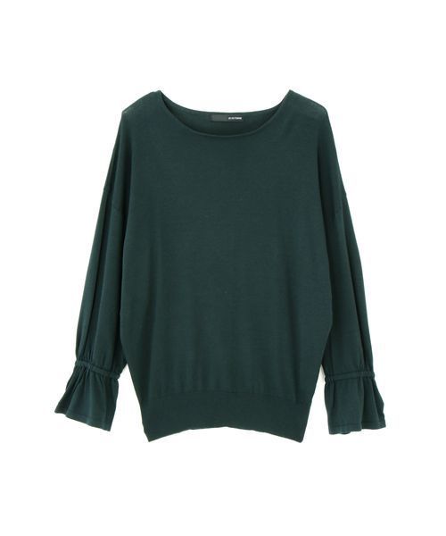 22 OCTOBRE（ヴァンドゥ－オクトーブル）の「ギャザースリーブニット（ニット/セーター・レディース・ブルー/グリーン/ブラウン系その他3・2）」の2枚目の写真