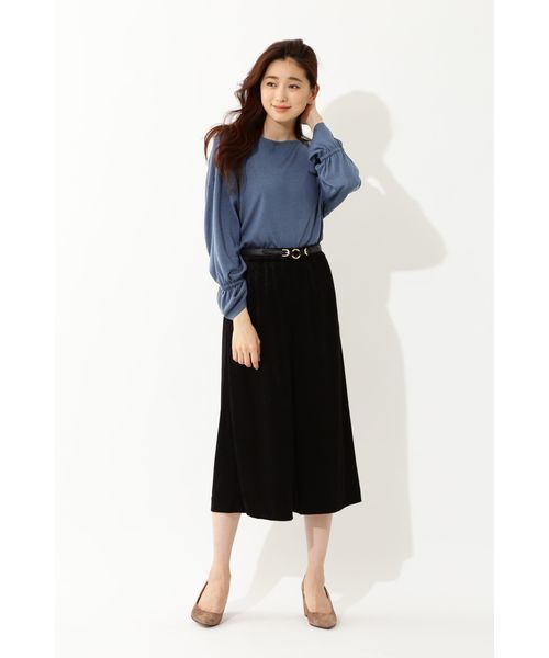 22 OCTOBRE（ヴァンドゥ－オクトーブル）の「ギャザースリーブニット（ニット/セーター・レディース・ブルー/グリーン/ブラウン系その他3・2）」の5枚目の写真