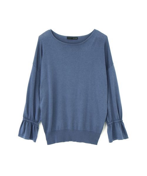 22 OCTOBRE（ヴァンドゥ－オクトーブル）の「ギャザースリーブニット（ニット/セーター・レディース・ブルー/グリーン/ブラウン系その他3・2）」の4枚目の写真