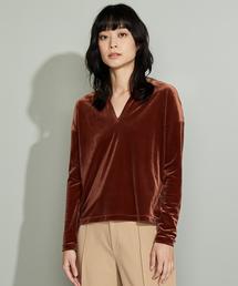 EN ROUTE | ベロアキーネックスリットロングスリーブ(Tシャツ/カットソー)