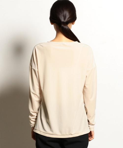 EN ROUTE（アンルート）の「ベロアキーネックスリットロングスリーブ ◆（Tシャツ/カットソー・レディース・オフホワイト/ブラック/ブラウン・FREE）」の10枚目の写真