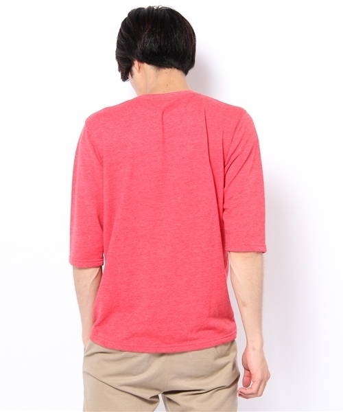 WEGO（ウィゴー）の「インレーフットボール5STee（Tシャツ/カットソー・メンズ・ブラック/ネイビー/レッド/杢グレー/オートミール・LARGE/MEDIUM）」の7枚目の写真