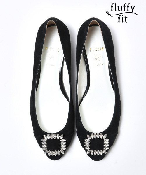 PICHE ABAHOUSE（ピシェ アバハウス）の「fluffy fitビジューバックルパンプス（パンプス・レディース・ピンク/グリーン/その他/ブラック/パープル・38/39/35/36/37/40/34）」の2枚目の写真