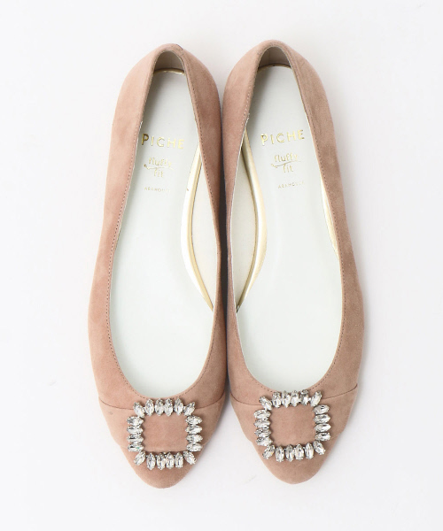 PICHE ABAHOUSE（ピシェ アバハウス）の「fluffy fitビジューバックルパンプス（パンプス・レディース・ピンク/グリーン/その他/ブラック/パープル・38/39/35/36/37/40/34）」の5枚目の写真