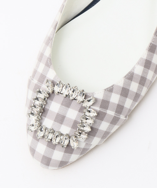 PICHE ABAHOUSE（ピシェ アバハウス）の「fluffy fitビジューバックルパンプス（パンプス・レディース・ピンク/グリーン/その他/ブラック/パープル・38/39/35/36/37/40/34）」の14枚目の写真