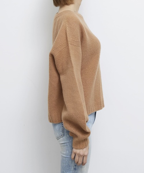 STUDIOUS（ステュディオス）の「【WEARISTA yan コラボ】袖パフスリーブニット（ニット/セーター・レディース・オフホワイト/ブラウン系その他/ワインレッド・FREE）」の8枚目の写真