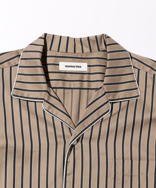 MONKEY TIME（モンキータイム）の「＜monkey time＞  STRIPE OPEN SHIRT/シャツ（シャツ/ブラウス・メンズ・ベージュ・SMALL/X-LARGE/LARGE/MEDIUM）」の8枚目の写真