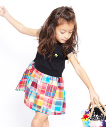 X-girl Stages | PATCHWORK  DRESS (4T～7T)(ワンピース)