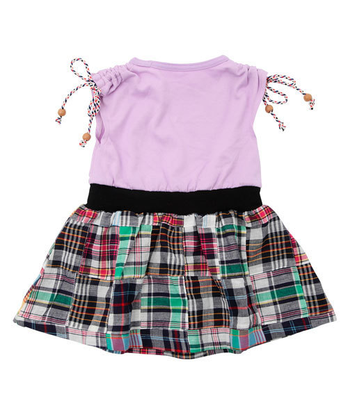 X-girl Stages（エックスガールステージス）の「PATCHWORK  DRESS (4T～7T)（ワンピース・キッズ・ネイビー/ピンク/レッド・4T/5T/6T/7T）」の5枚目の写真