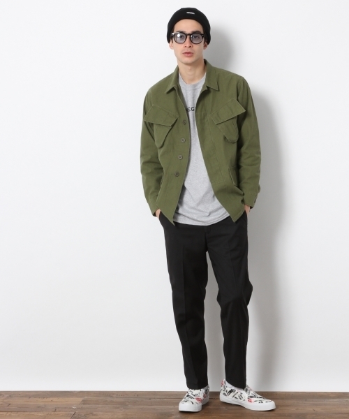 RAGEBLUE(レイジブルー)の「ファティーグジャケット/785797(ミリタリージャケット・メンズ・オリーブ・LARGE/MEDIUM)」の6枚目の写真