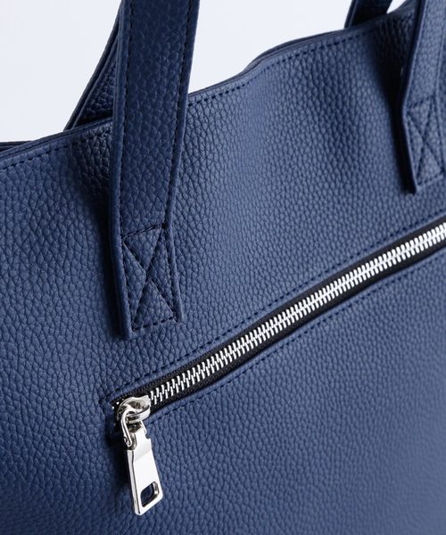 MONO-MART(モノマート)の「BASIC NEOLEATHER TOTEBAG/PVCレザートートバッグ(トートバッグ・メンズ・ブラック/ベージュ/ネイビー/アイボリー/キャメル/チャコール・FREE)」の9枚目の写真