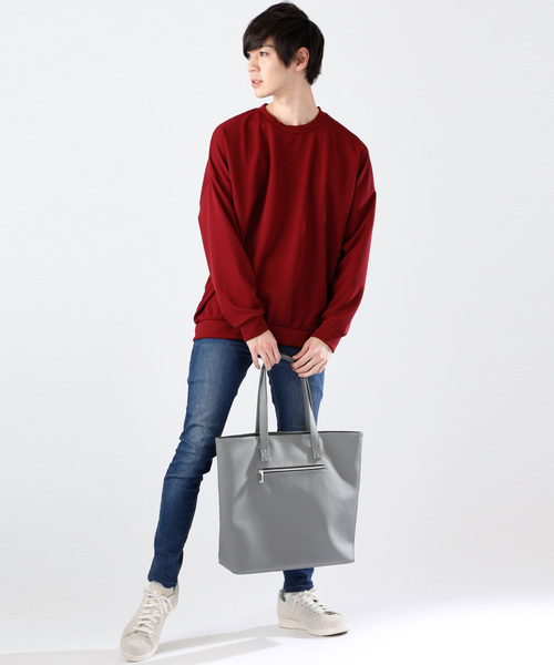 MONO-MART(モノマート)の「BASIC NEOLEATHER TOTEBAG/PVCレザートートバッグ(トートバッグ・メンズ・ブラック/ベージュ/ネイビー/アイボリー/キャメル/チャコール・FREE)」の16枚目の写真