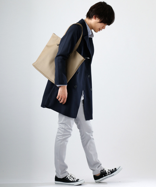 MONO-MART(モノマート)の「BASIC NEOLEATHER TOTEBAG/PVCレザートートバッグ(トートバッグ・メンズ・ブラック/ベージュ/ネイビー/アイボリー/キャメル/チャコール・FREE)」の18枚目の写真